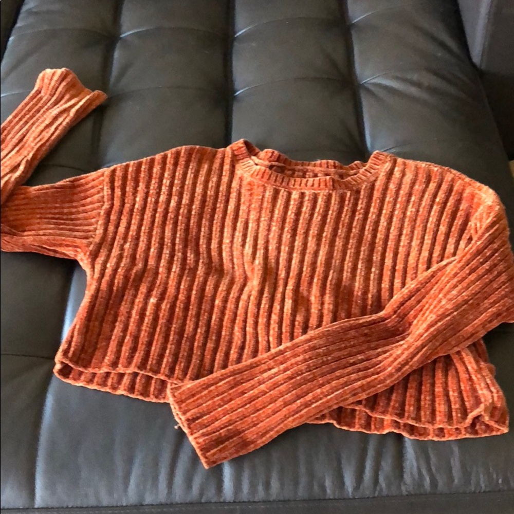 Burnt Orange crop sweater
